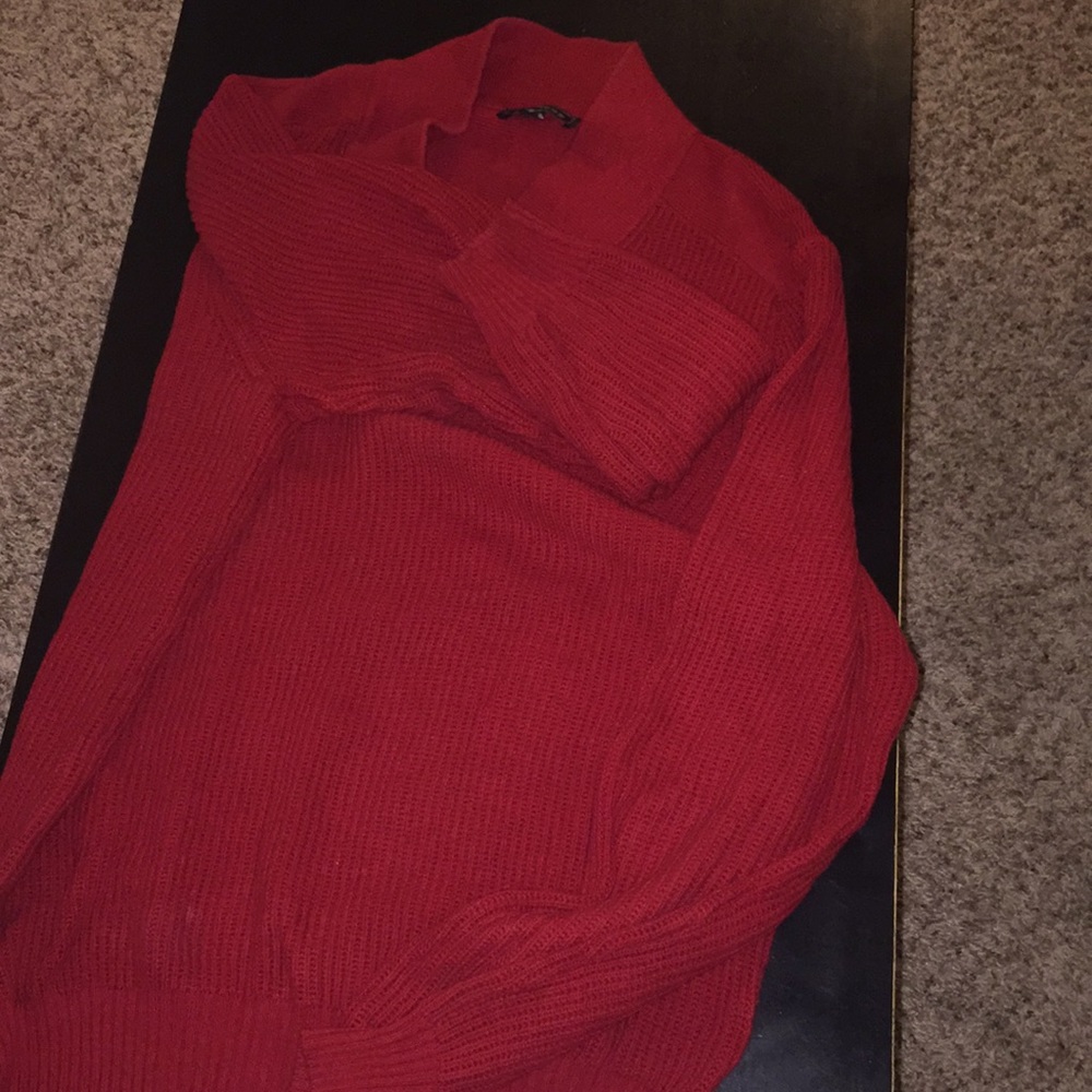 Express Sweater Med Unique Collar